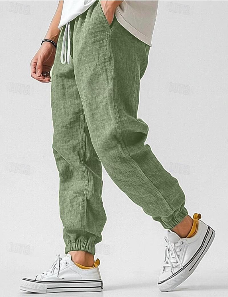 Jogger Trousers Men Relaxed Fit Casual Summer