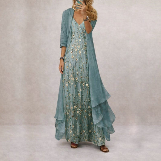 Maxi Dress Women Regular Fit Casual Floral Summer