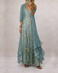 Maxi Dress Women Regular Fit Casual Floral Summer