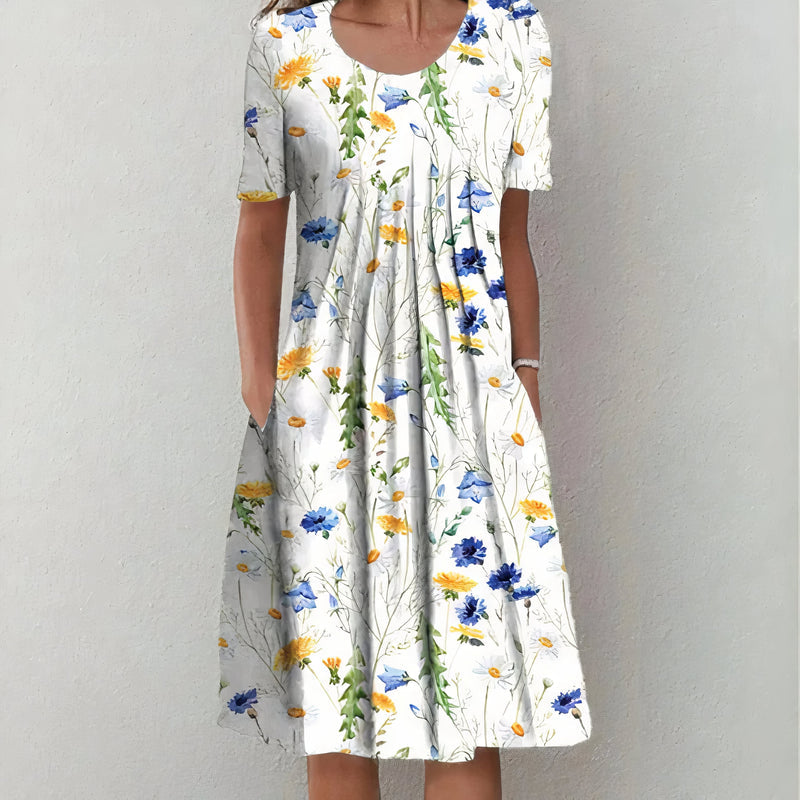 Dress Women Regular Fit Casual Elegant Floral