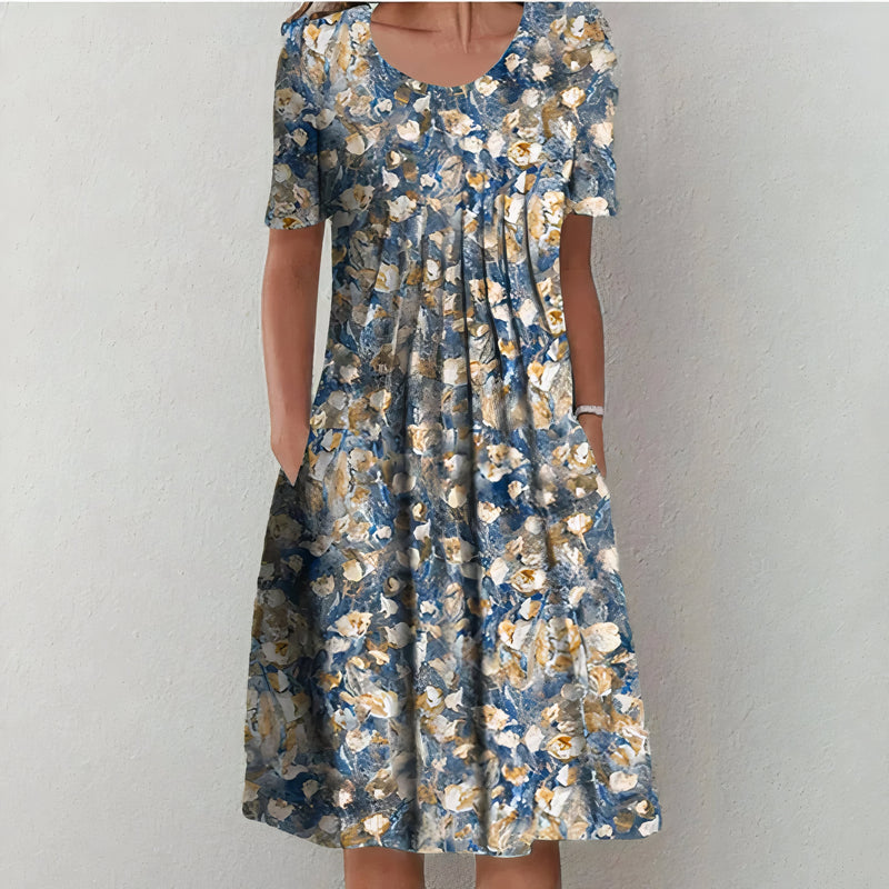Dress Women Regular Fit Casual Elegant Floral