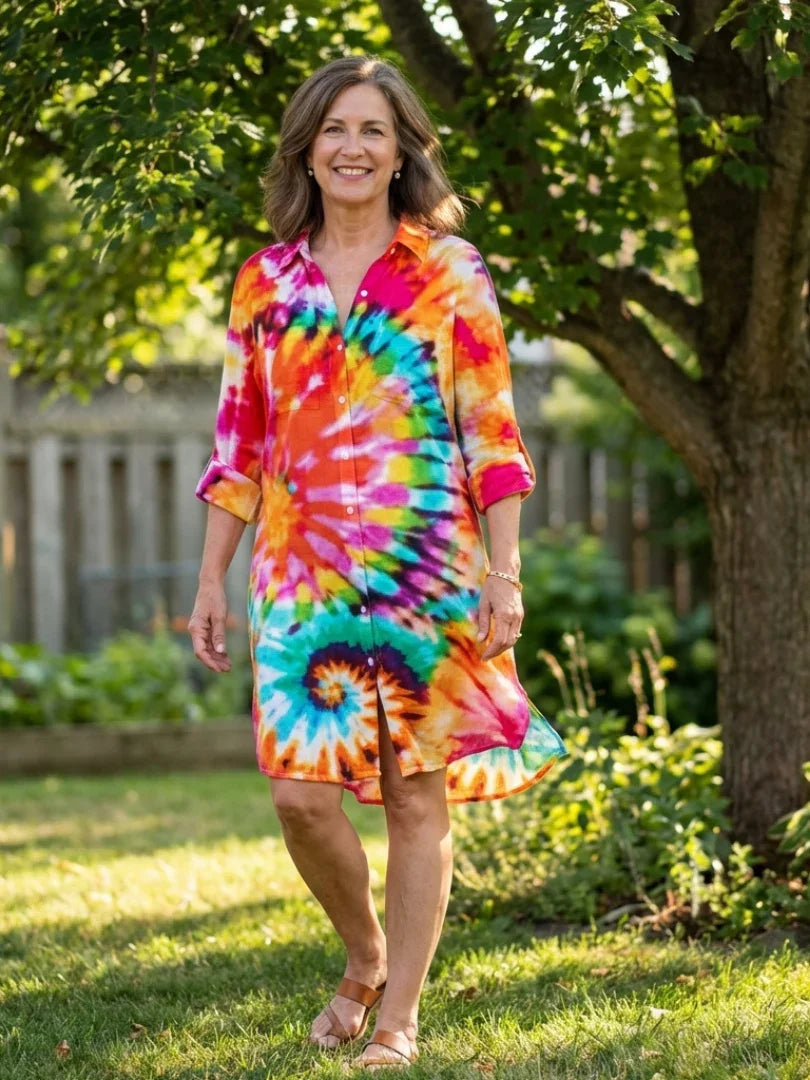 Shirt Dress Women Relaxed Fit Casual Summer