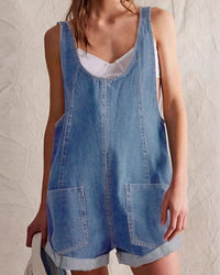 Overall Shorts Women Relaxed Fit Casual Summer