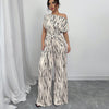 Off Shoulder Wide Leg Jumpsuit Women Relaxed Fit Casual Elegant