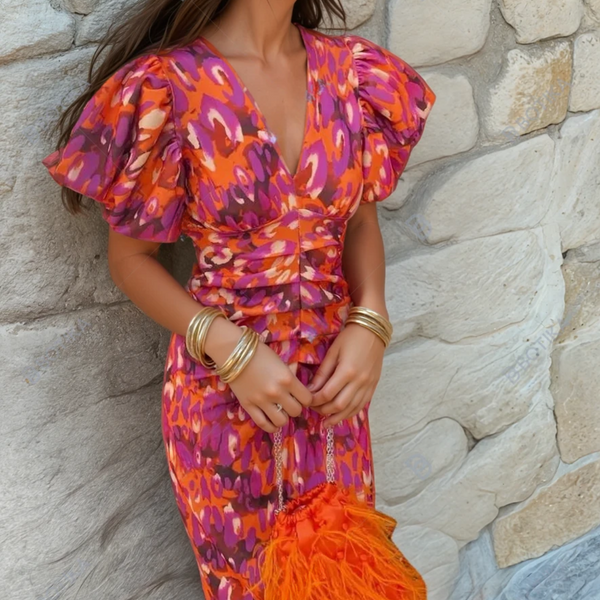 Dress Women Regular Fit Casual Summer Vibrant Print