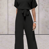 Wide-Leg Jumpsuit Women Relaxed Fit Casual Summer