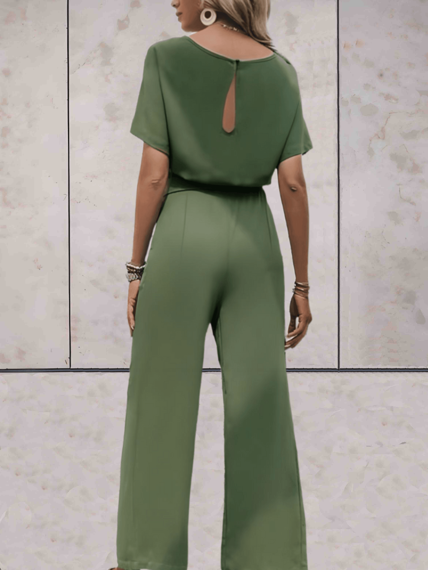 Wide-Leg Jumpsuit Women Relaxed Fit Casual Summer