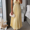 Pleated Dress Women Slim Fit Elegant Timeless Style
