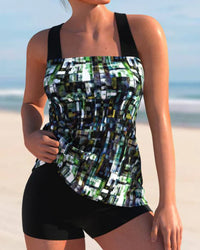 Tankini Women Fitted Summer Leisure Swimsuit Two-Piece