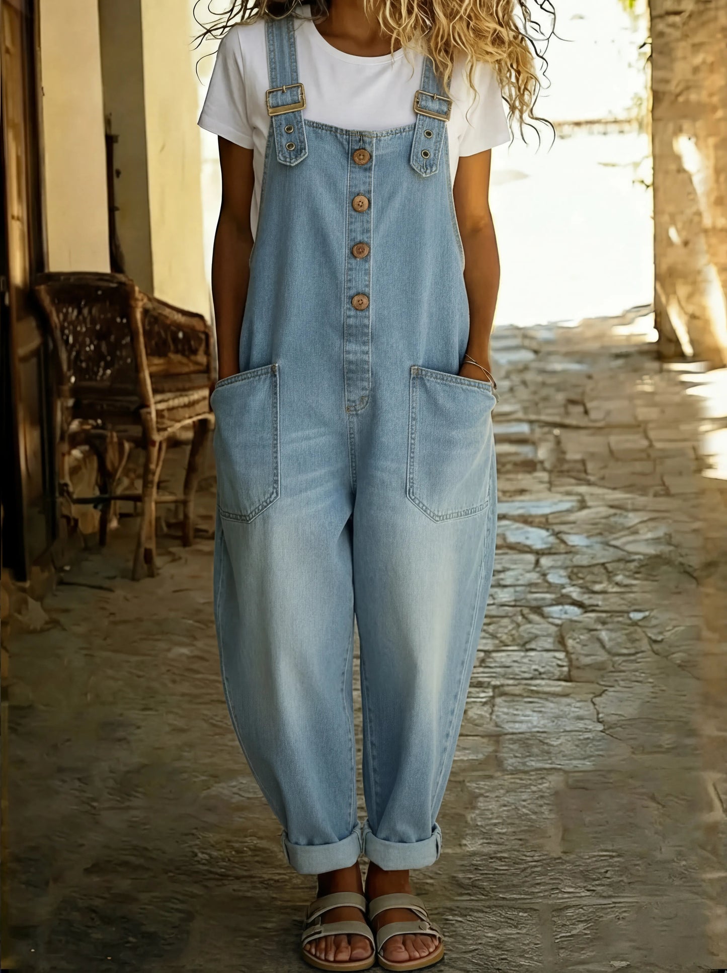 Jumpsuit Women Loose Fit Casual Leisure