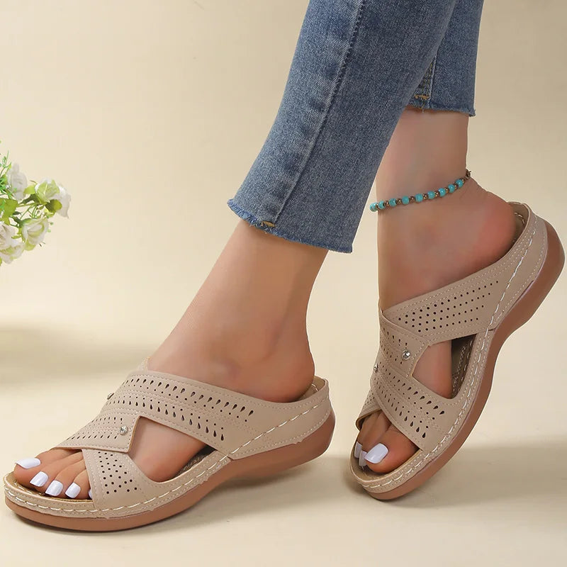Sandals Women Casual Summer Crisscross Straps Comfortable Fit
