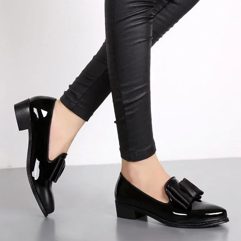 Patent Loafers Women Regular Fit Elegant Casual