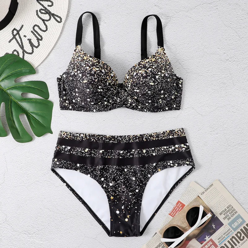 Two-Piece Swimsuit Women Push-Up Summer Beachwear