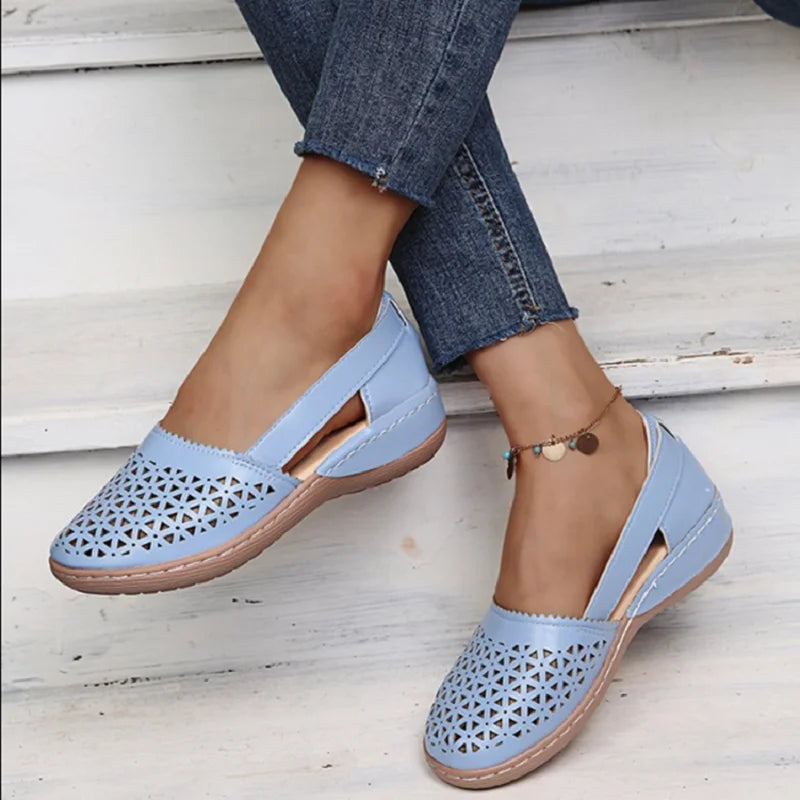 Moccasins Women Casual Elegant Perforated Design Comfortable