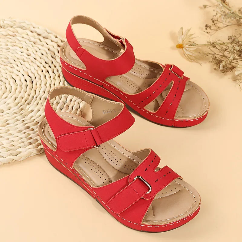 Wedge Sandals Women Adjustable Straps Summer Casual