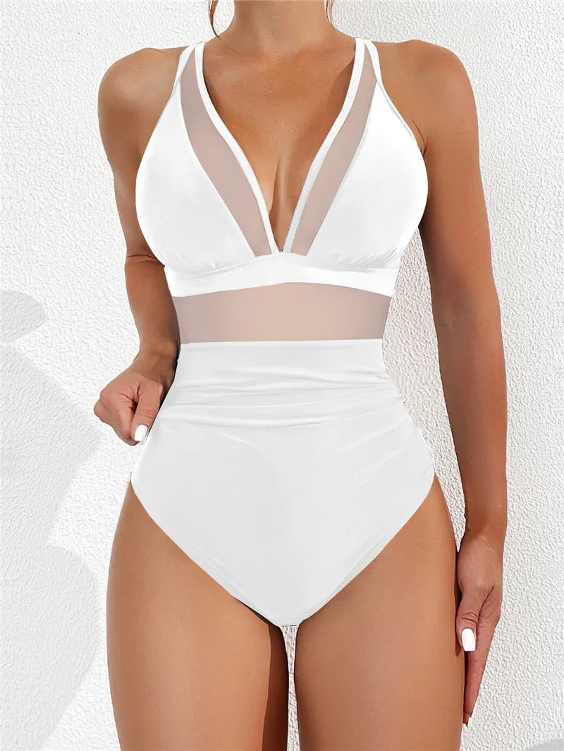 One-Piece Swimsuit Women Shaping Fit Summer Leisure