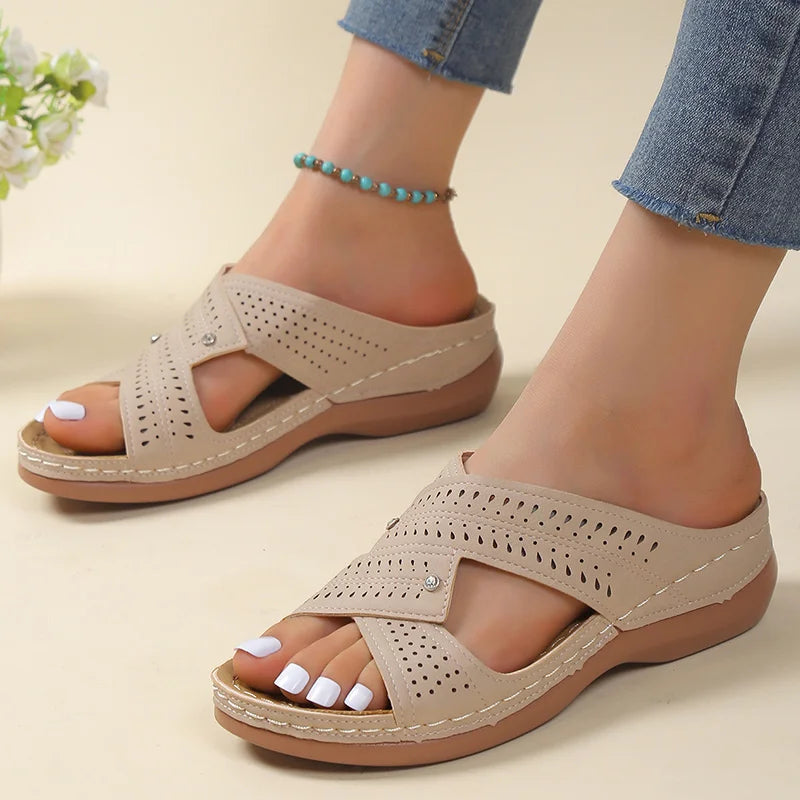 Sandals Women Casual Summer Crisscross Straps Comfortable Fit