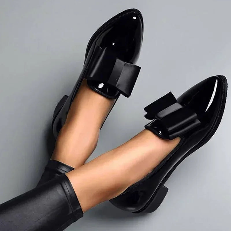 Patent Loafers Women Regular Fit Elegant Casual