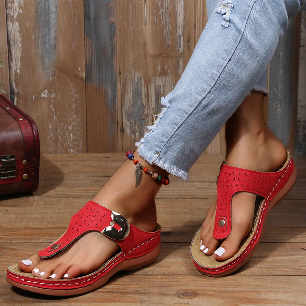 Sandals Women Casual Summer Metallic Finish Comfortable Fit