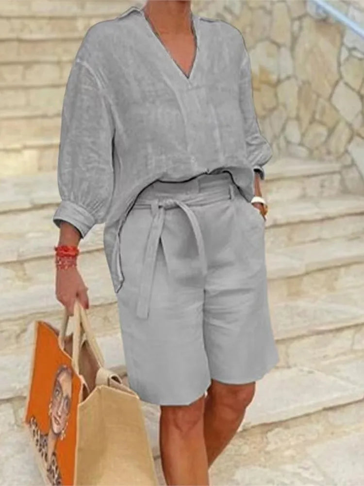 Two-Piece Set Women Relaxed Fit Casual Summer