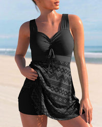 Tankini Set Women Regular Fit Summer Leisure