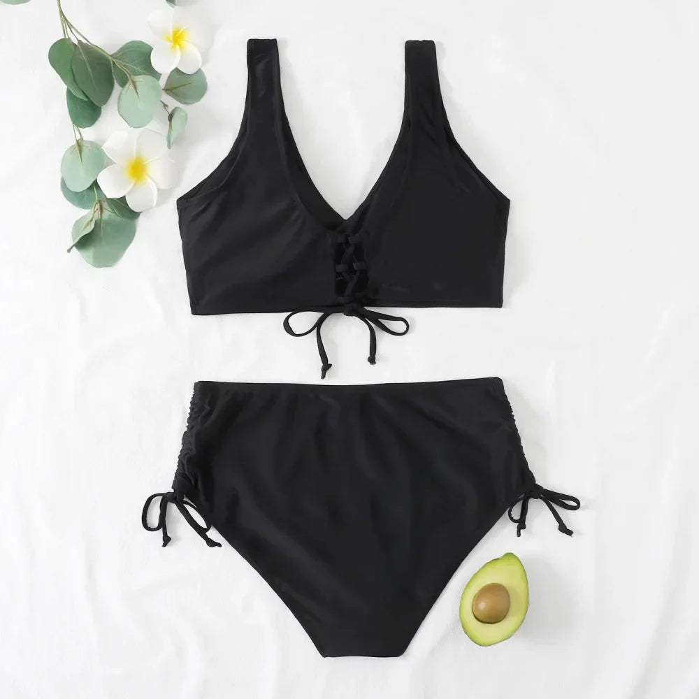 Two-Piece Swimsuit Women Slim Fit Summer Leisure