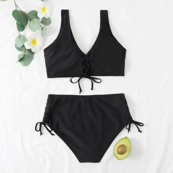 Two-Piece Swimsuit Women Slim Fit Summer Leisure