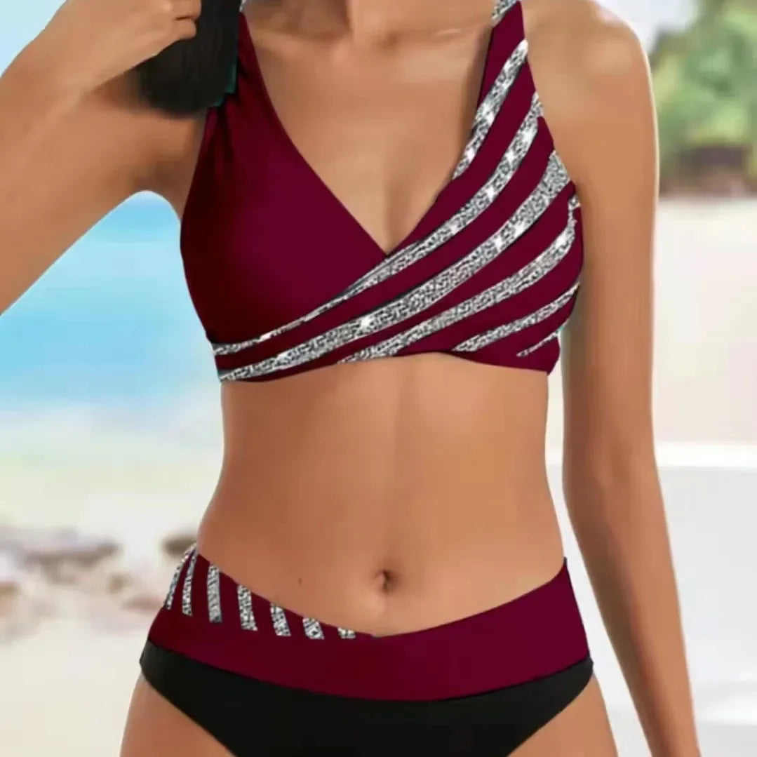 Two-Piece Swimsuit Women Classic Fit Summer Beachwear