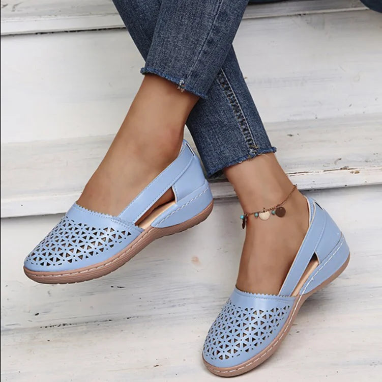 Moccasins Women Casual Elegant Perforated Design Comfortable
