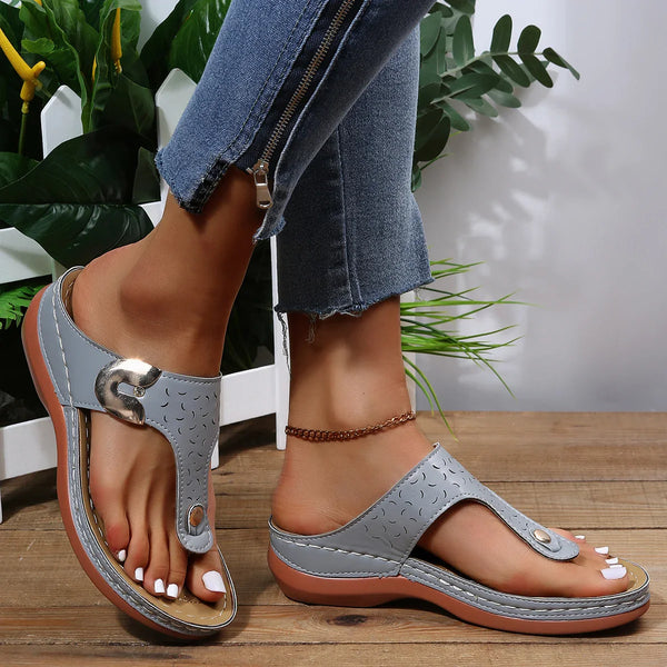 Sandals Women Casual Summer Metallic Finish Comfortable Fit