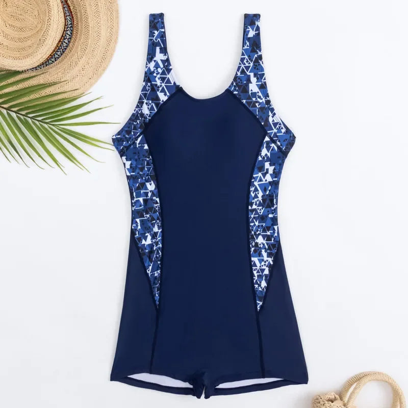 One-Piece Swimsuit Women Sporty Slim Fit Summer Sport