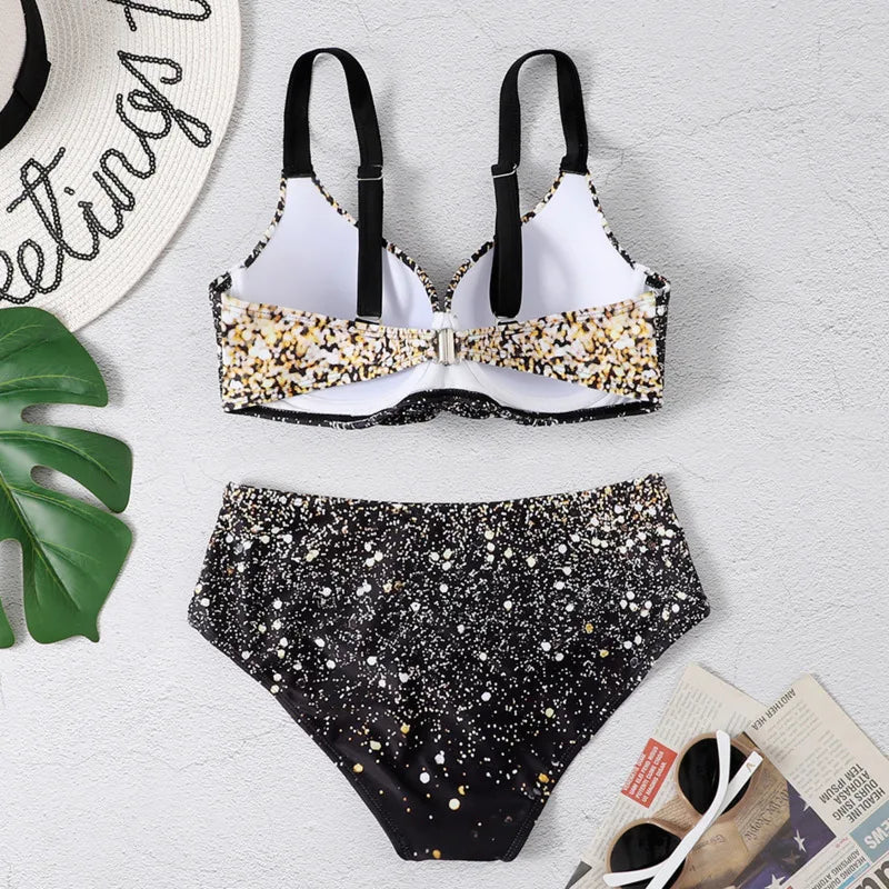 Two-Piece Swimsuit Women Push-Up Summer Beachwear