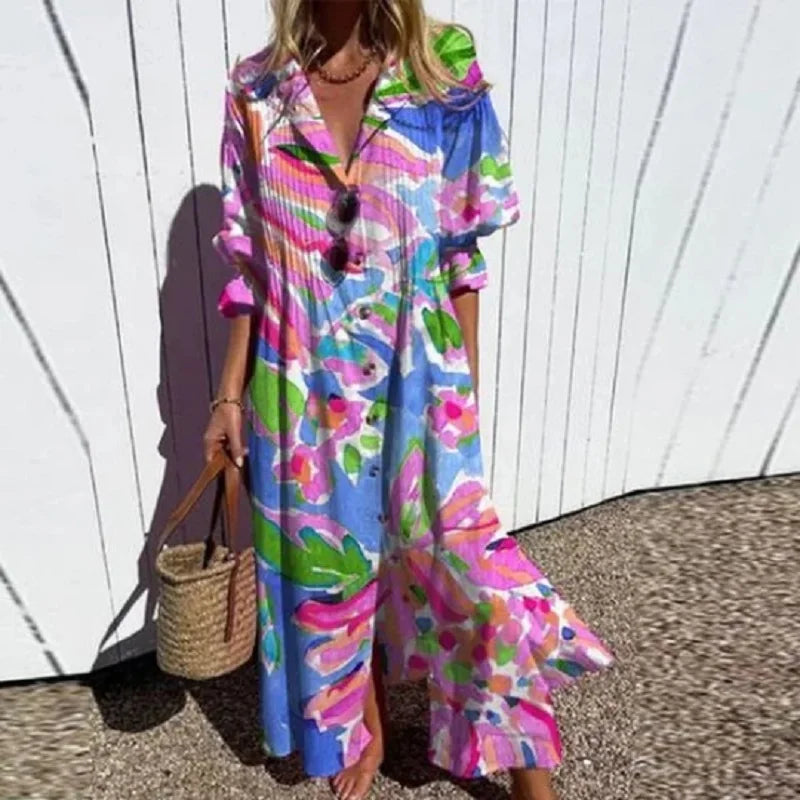 Maxi Dress Women Loose Fit Casual Summer Boho