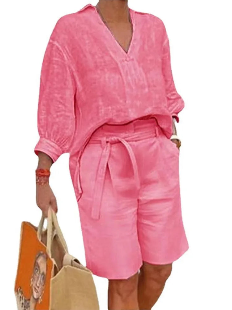 Two-Piece Set Women Relaxed Fit Casual Summer