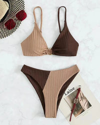 Two-Tone Bikini Women Slim Fit Summer Leisure