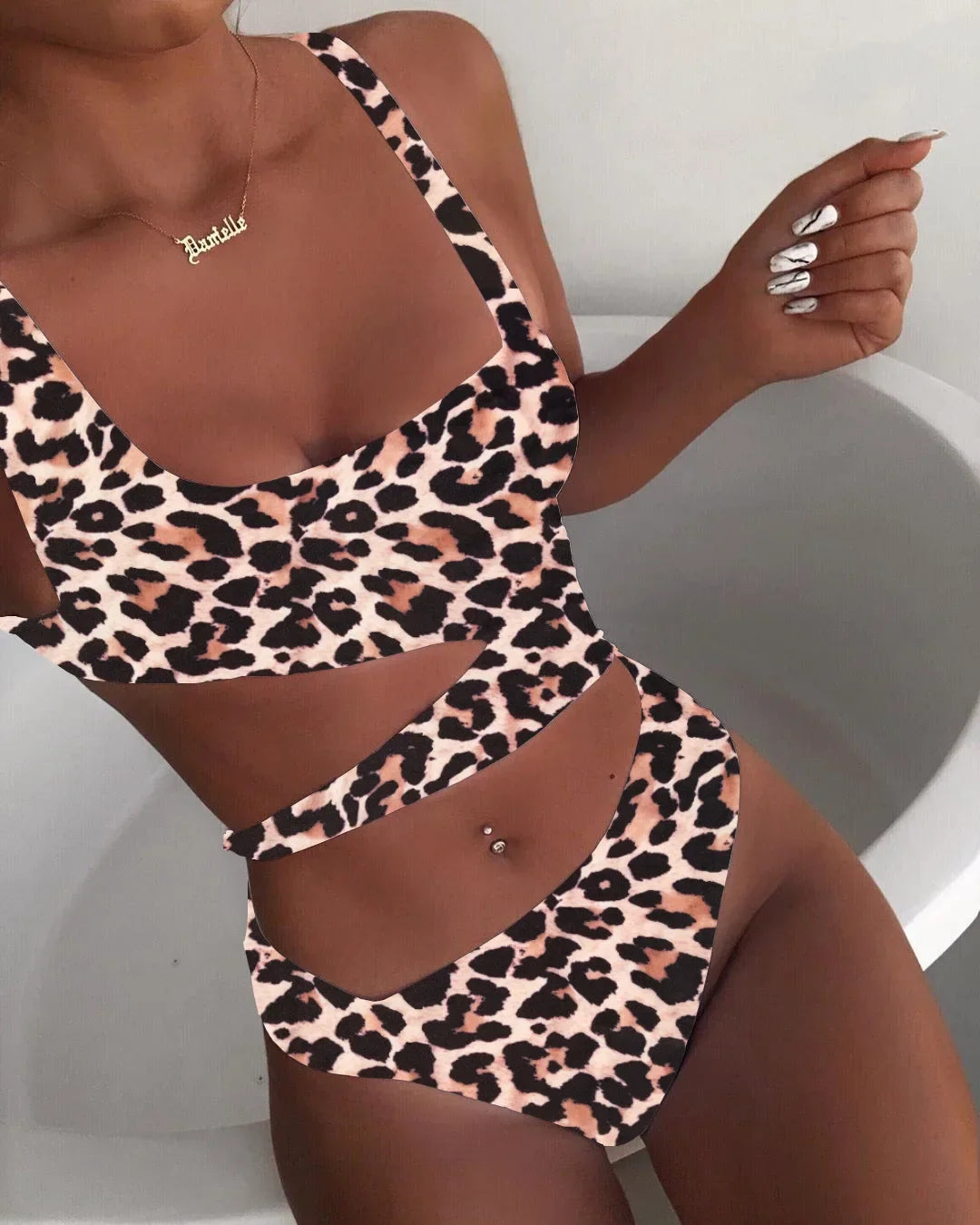 One-Piece Swimsuit Women Fitted Summer Beach