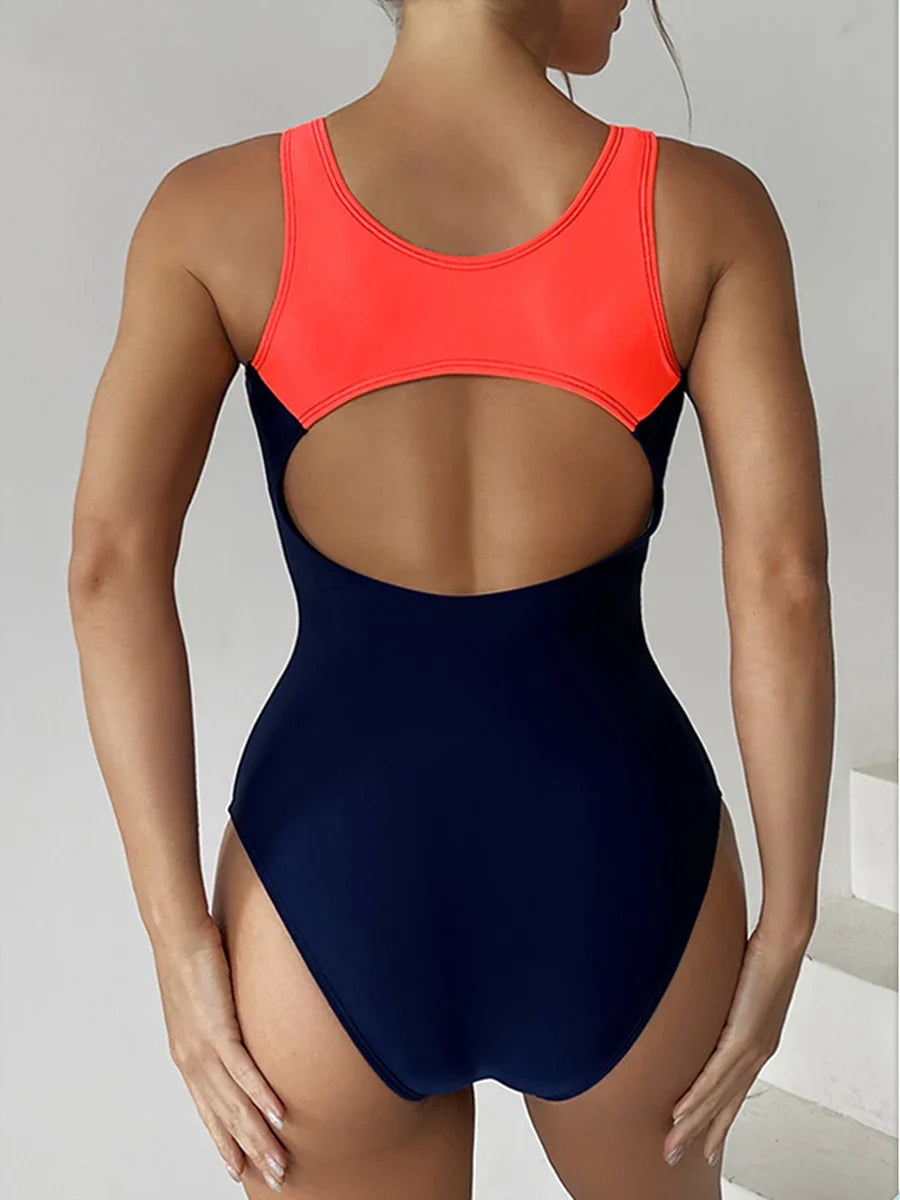 One-Piece Swimsuit Women Sporty Regular Fit Sport Summer