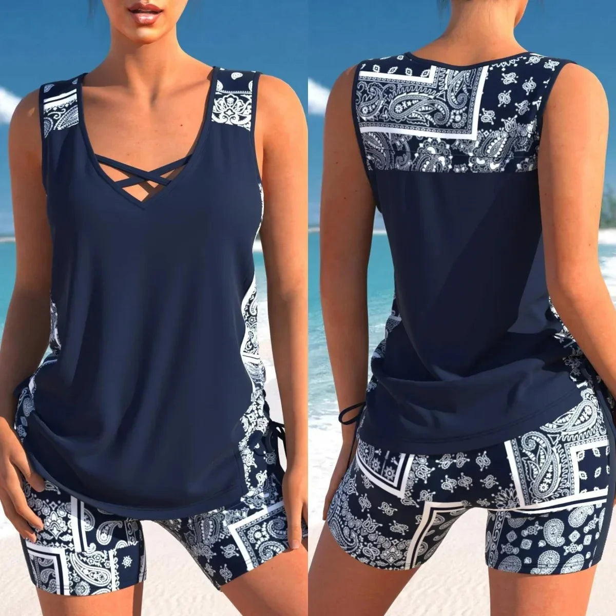 Two-Piece Swimsuit Women Loose Fit Sport Summer