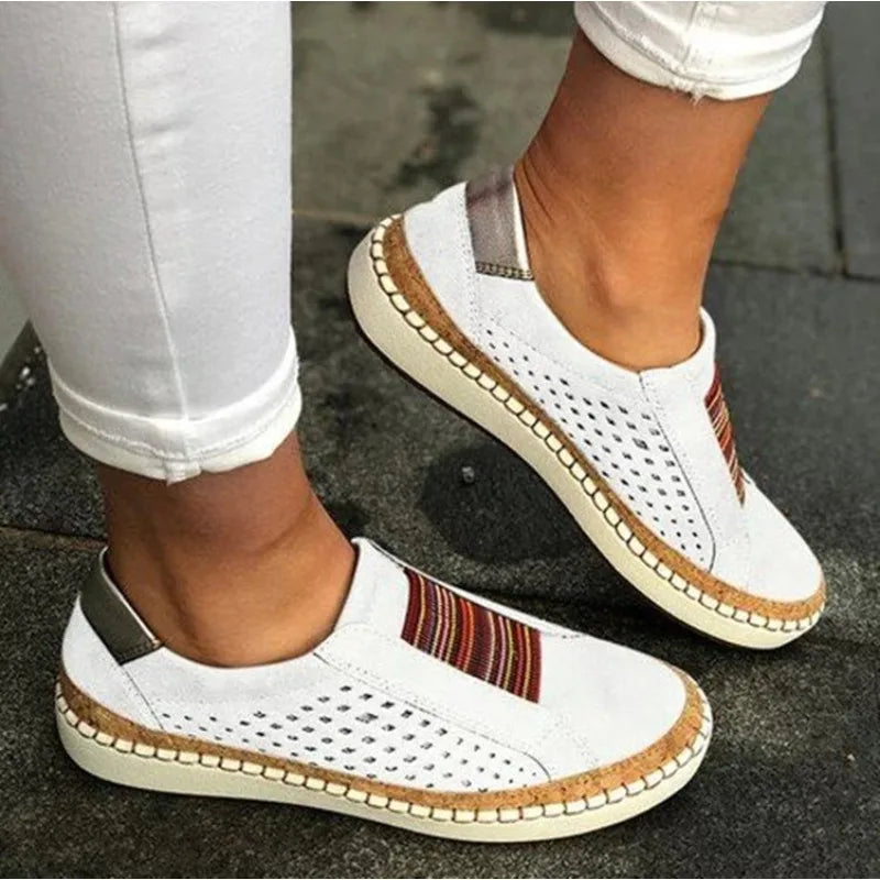 Loafers Women Regular Fit Casual Comfortable Elastic Inserts