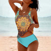 Asymmetrical Tankini Women Regular Fit Summer Beachwear Boho