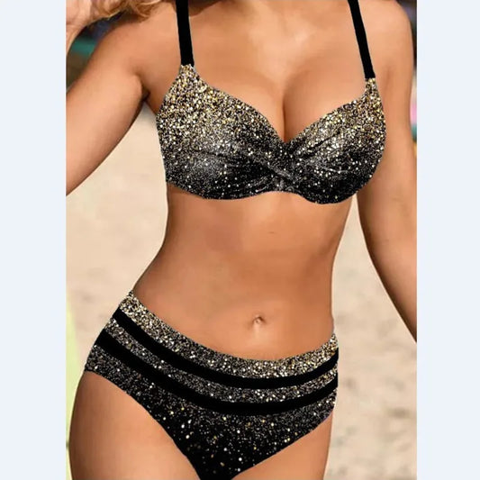 Two-Piece Swimsuit Women Push-Up Summer Beachwear
