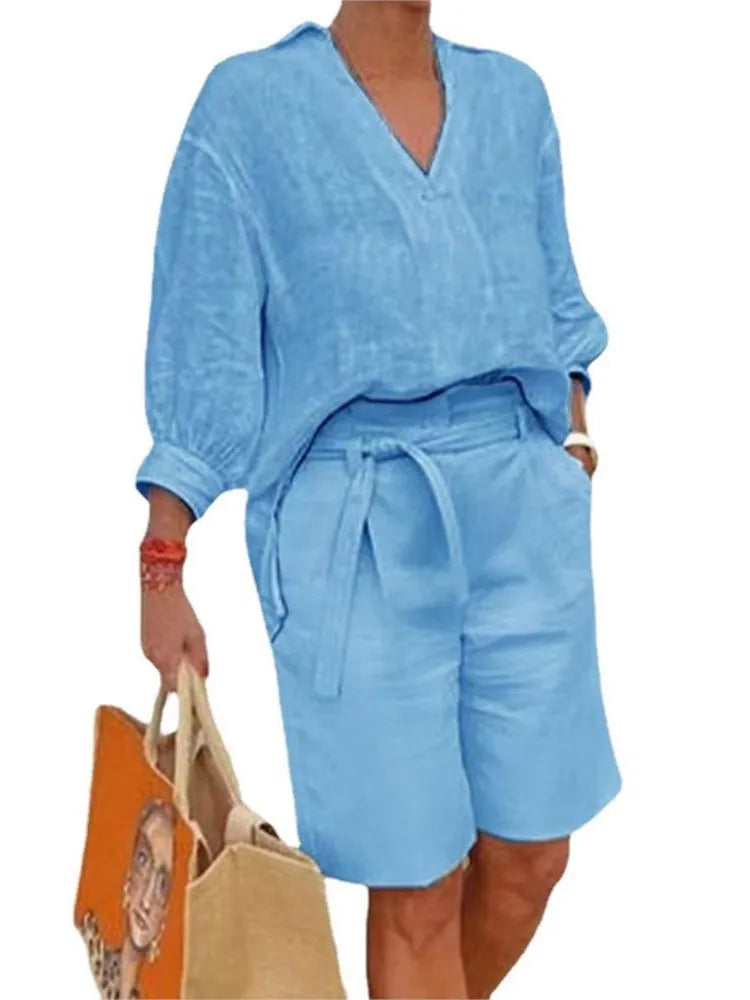 Two-Piece Set Women Relaxed Fit Casual Summer