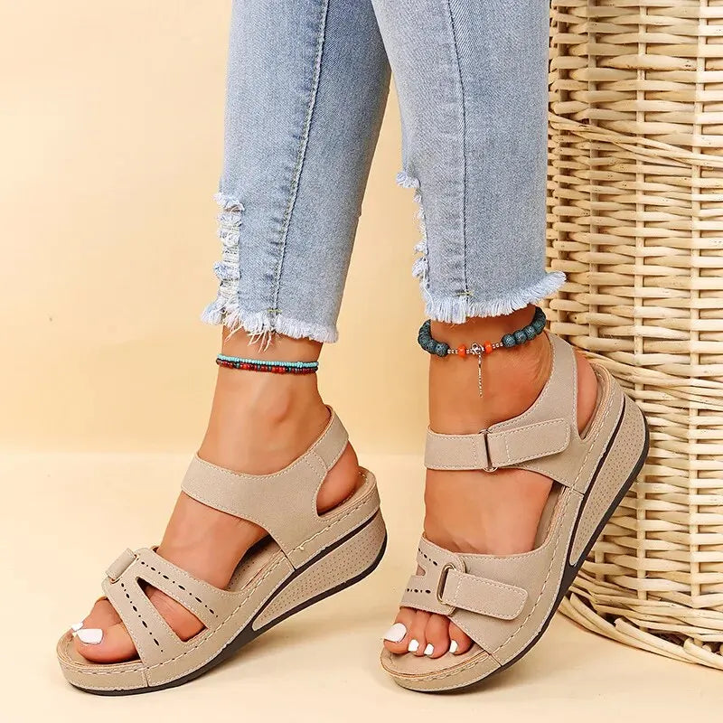 Summer Sandals Women Adjustable Straps Casual Comfortable