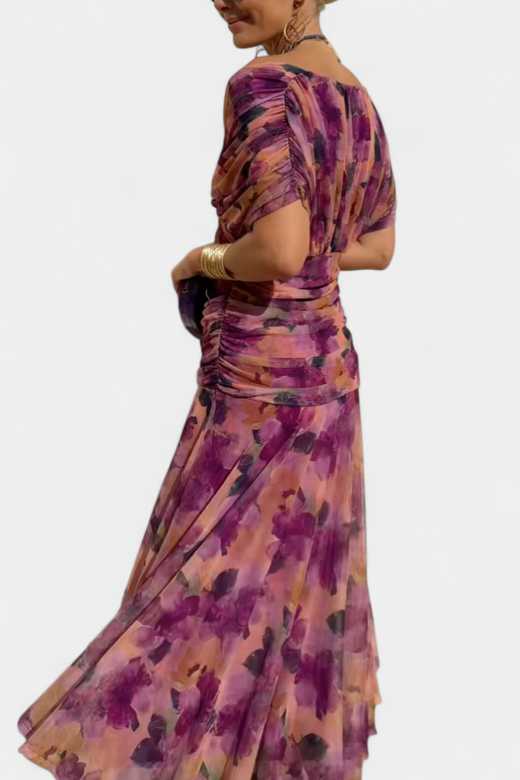Elegant Off-Shoulder Dress Women Slim Fit Evening