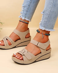Wedge Sandals Women Adjustable Straps Summer Casual