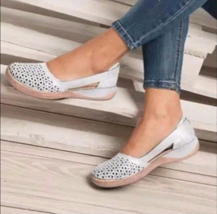 Moccasins Women Casual Elegant Perforated Design Comfortable
