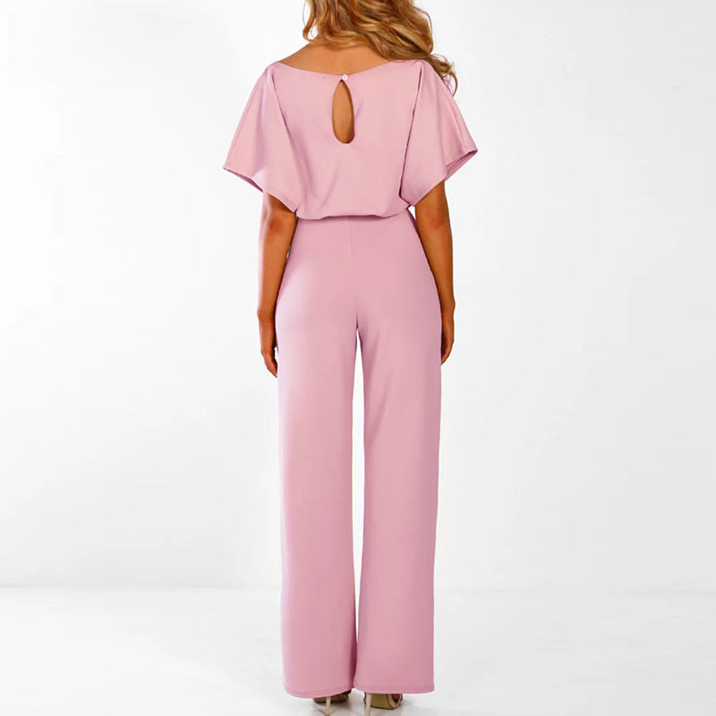 Jumpsuit Women Regular Fit Casual Elegant with Belt