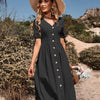 V-Neck Dress Women Regular Fit Casual Summer