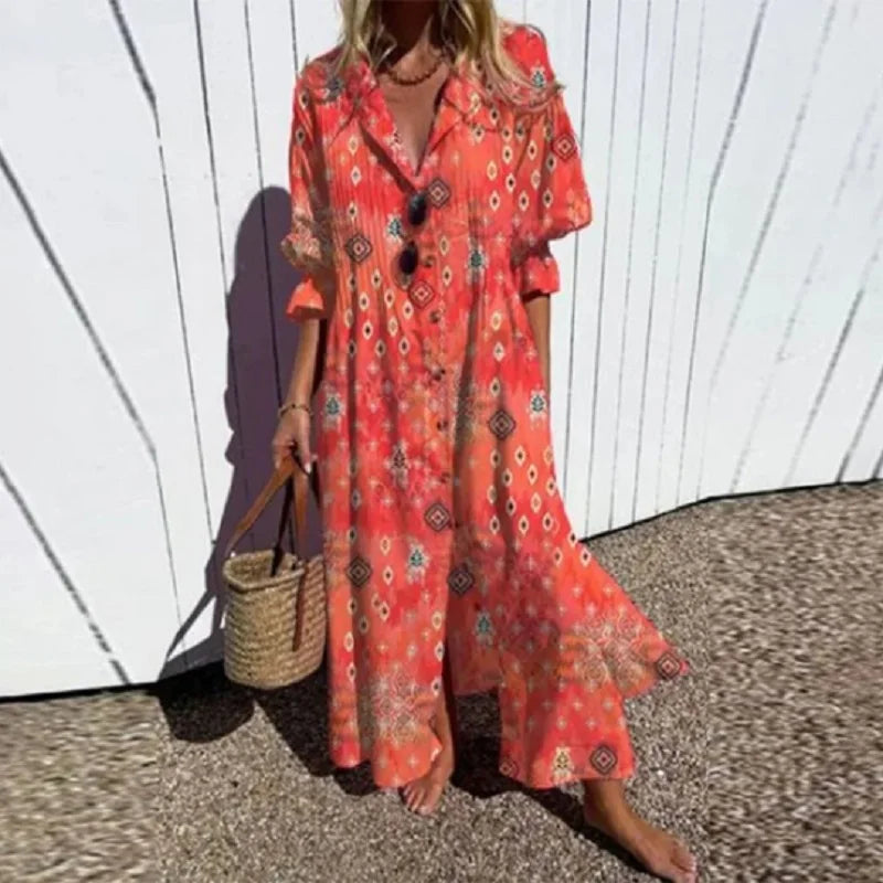 Maxi Dress Women Loose Fit Casual Summer Boho