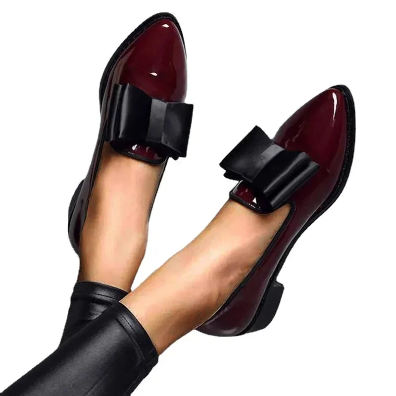Patent Loafers Women Regular Fit Elegant Casual